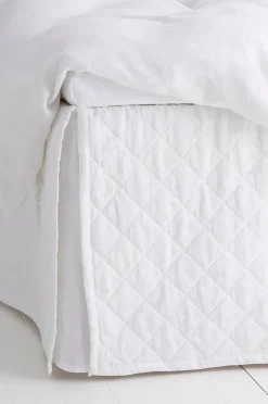Ellos Home Sängkappa Candice Quilted i tvättat lin, höjd 60 cm