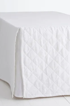 Ellos Home Sängkappa Candice Quilted i tvättat lin, höjd 60 cm