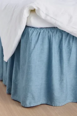 Ellos Home Sängkappa Denim Frilled 52 cm