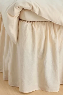 Ellos Home Sängkappa Elly Frilled i återvunnet halvlinne 60 cm