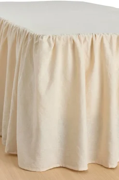 Ellos Home Sängkappa Elly Frilled i återvunnet halvlinne 60 cm