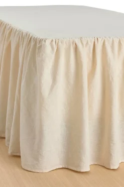 Ellos Home Sängkappa Elly Frilled i återvunnet halvlinne 52 cm
