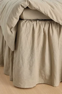 Ellos Home Sängkappa Elly Frilled i återvunnet halvlinne 52 cm