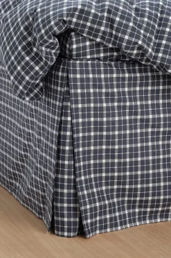 Ellos Home Sängkappa Sonneli Check i bomull höjd 52 cm
