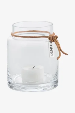 ERNST Värmeljuslykta glas, stor