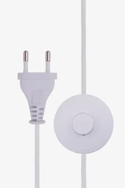 Globen Lighting Golvlampa Florian 30 Vit bouclé/beige
