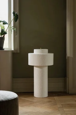 Globen Lighting Golvlampa Noah 45 Vit bouclé