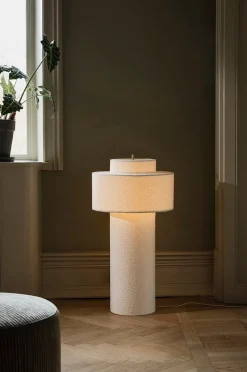 Globen Lighting Golvlampa Noah 45 Vit bouclé