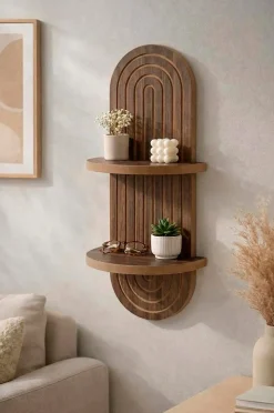 Hanah Home Vägg Hylla Raffia 20 x 70 cm