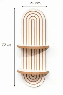 Hanah Home Vägg Hylla Raffia 20 x 70 cm