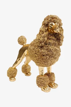 KARE Design Deco Figurine Mrs Poodle Guld 34cm