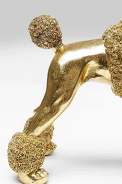 KARE Design Deco Figurine Mrs Poodle Guld 34cm