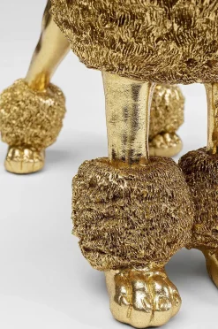 KARE Design Deco Figurine Mrs Poodle Guld 34cm