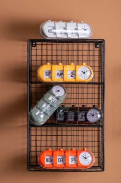 Karlsson Alarm Klocka Retro Tube Calendar Flip