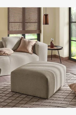 Kave Home Fotpall Blok i chenille