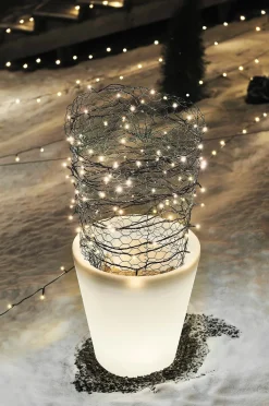 Konstsmide Blomkruka Assisi liten LED 28 cm
