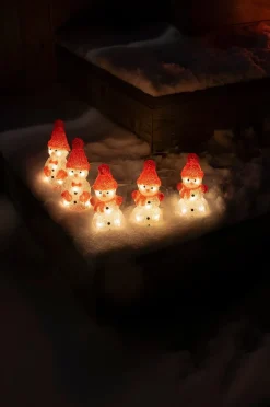 Konstsmide Akryl Snögubbar 5st LED 14,5cm