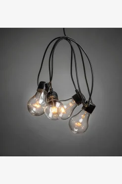 Konstsmide Lightset 5 kl. glödlampor, B/O, LED 200cm