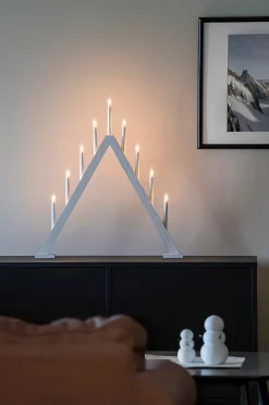 Konstsmide Ljusstake trä 9glödlampor