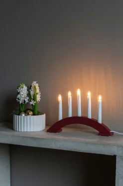 Konstsmide Ljusstake trä 5 glödlampor 21,5cm