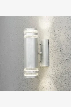 Konstsmide Vägglampa Modena dubbel GU10 Galvaniserad