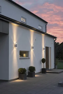 Konstsmide Vägglampa Modena dubbel GU10 Galvaniserad