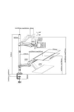 LogiLink Arbetsstation Sit-Stand 13-27