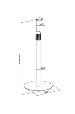 LogiLink Golvstativ Sonos Era 100 / Era 300 682-1068 mm