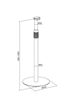 LogiLink Golvstativ Sonos Era 100 / Era 300 682-1068 mm