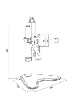 LogiLink Monitorställ/Fot Single 13-32"
