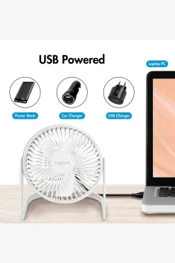 LogiLink USB bordsfläkt ø 15,24 cm