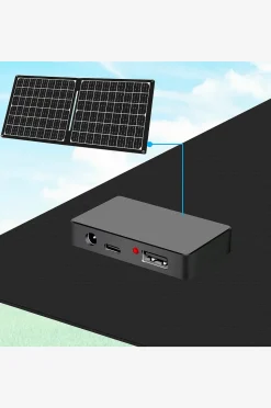 LogiLink Vikbar solcellspanel 1x USB-C, 1 x USB-A 30w
