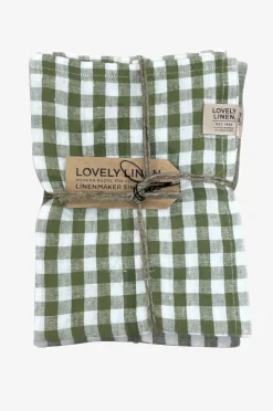 Lovely Linen Kökshandduk Misty i tvättat lin