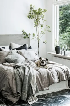 Lovely Linen Påslakan Misty i tvättat lin