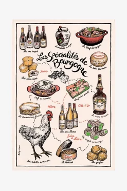 Maison Vivaraise Kökshandduk Specialites De Bourgogne 48 X 72