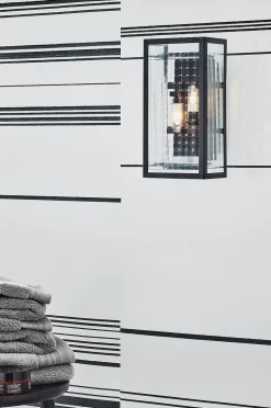Markslöjd Vägglampa Fulham Svart/Klart glas