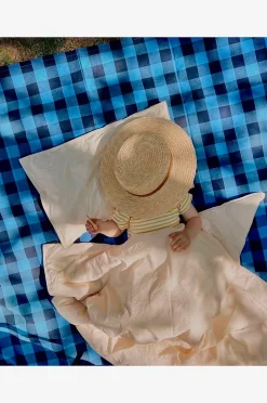 Midnatt Sängöverkast Gingham