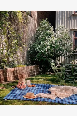 Midnatt Sängöverkast Gingham