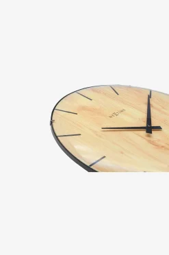 NeXtime Väggklocka Edge Wood Dome Ø35 cm