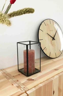 NeXtime Väggklocka Edge Wood Dome Ø35 cm