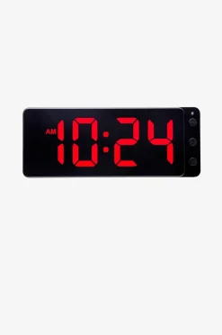 NeXtime Väggklocka/bordsklocka Digital 27 cm Svart/Röd