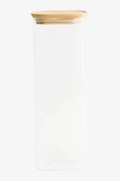 Pebbly Fyrkantiga burkar med bambulock 2200 ml