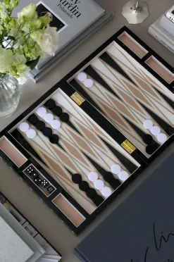 PRINTWORKS Lackerad backgammon, svart