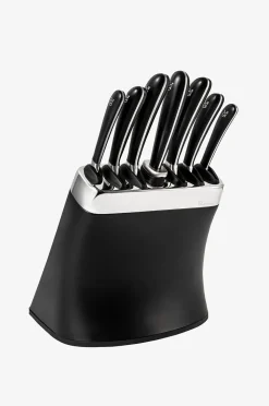 Robert Welch Svart knivblockset 8P med skärpstål Signature