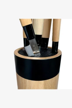 Satake Flexibelt knivblock i björk. Ø 13 cm höjd 24 cm.
