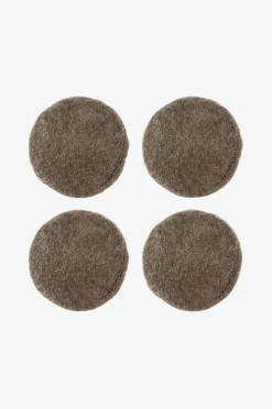 Skinnwille Fårskinn Cushion Round Curly 4-pack
