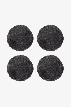 Skinnwille Fårskinn Cushion Round Curly 4-pack