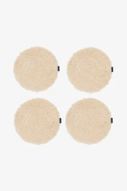 Skinnwille Sittdyna rund Curly 4-pack