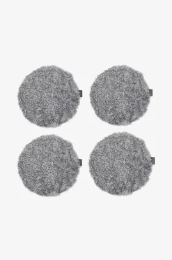 Skinnwille Sittdyna rund Curly 4-pack