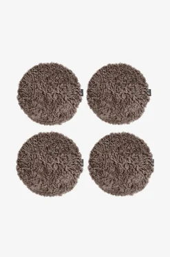 Skinnwille Sittdyna rund Curly 4-pack